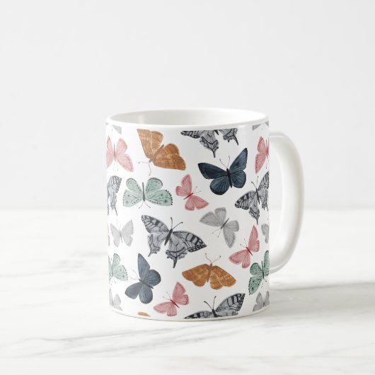 ボーホーバタフライキッチンアクセサリー コーヒーマグカップ (正面右)