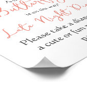 ボーホーバタフライ フラワーピンク ガール ベイビーシャワーゲーム ポスター (角)