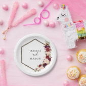 ボーホーバレンタインウェディングシャワーペーパープレート ペーパープレート (パーティー)