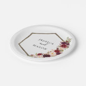 ボーホーバレンタインパーティー紙皿 ペーパープレート (アングル)