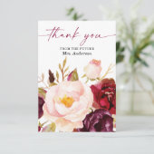 ボーホーバレンタイン フラワーブライダルシャワー 感謝カード (スタンド正面)