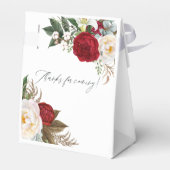 ボーホーバーズガウン フラワーワインチェック ブライズシャワー フェイバーボックス (裏面サイド)