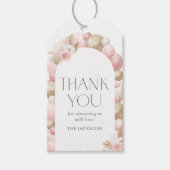 ボーホーパンパスグラスアーチベイビーシャワー ギフトタグ (正面)