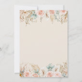 ボーホーパンパスグラスベイビーシャワー招待状 招待状 (裏面)