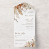 ボーホーパンパスグラス ウェディングオールインワン招待状 オールインワン招待状 (内側)