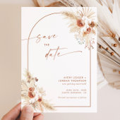 ボーホーパンパスグラス セーブ・ザ・デート 招待状