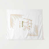 ボーホーパンパスグラス テラコッタ ブライダルシャワー タペストリー (正面(横))