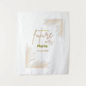 ボーホーパンパスグラス テラコッタ ブライダルシャワー タペストリー (正面)