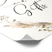 ボーホーパンパスグラス ドライ フラワーブーケ カード ギフト ポスター (角)