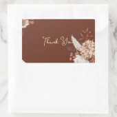 ボーホーパンパスグラス ファブタグ – ニュートラル フラワーズ 長方形シール (バッグ)