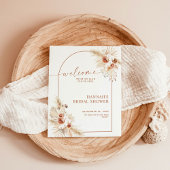 ボーホーパンパスグラス ブライダルシャワーのウェルカムサイン ポスター