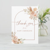 ボーホーパンパスグラス ベイビーシャワー サンクスカード サンキューカード (スタンド正面)