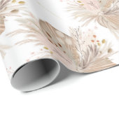 ボーホーパンパス ドライグラス 水彩画パターン 砂漠 ラッピングペーパー (ロールコーナー)