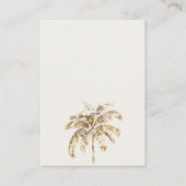 ボーホーパーム帆船シーンスケープのベビーシャワー用の本 エンクロージャーカード (裏面)