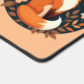 ボーホーフォックス「ワイルドでいよう、自由でいよう」森林デザイ デスクマット (コーナー)