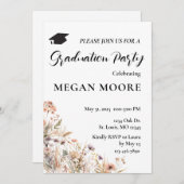 ボーホーフラワーパーティー招待状 招待状 (正面/裏面)