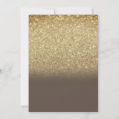 ボーホーフラワー パンパスグラス グリッター 結婚周年 招待状 (裏面)