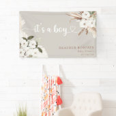 ボーホーフローラニュートラル赤ちゃんシャワーのバナー 横断幕 (インサイチュ)