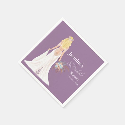 ボーホーブライドの花冠 スタンダードカクテルナプキン (角)