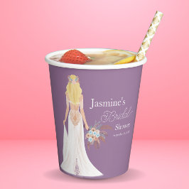 ボーホーブライドの花冠 紙コップ