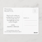 ボーホーブルーム | ワインレッドとネイビー 2枚の写真のお礼 ポストカード (裏面)