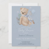 ボーホーベイビーのテディベア招待状 招待状 (正面)