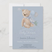 ボーホーベイビー テディベア 招待状 (正面)