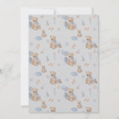 ボーホーベイビー テディベア 招待状 (裏面)