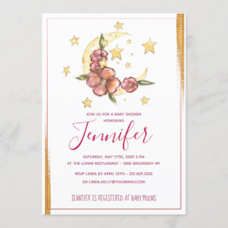 ボーホームーンベイビーシャワー 招待状
