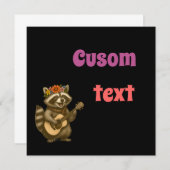 ボーホーラクーン ミュージック ラバー スウィート ノイズ フラワーズ 招待状 (正面/裏面)