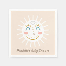 ボーホーレイオブサンシャインと文字 スタンダードカクテルナプキン