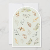 ボーホーレインボーとフラワーベイビーシャワー招待状 招待状 (裏面)