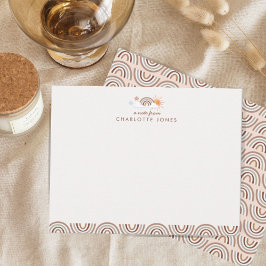 ボーホーレインボージオメトリックパターン子供向け文房具 ノートカード