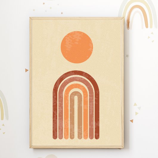 ボーホーレインボー保育園プリント 子供部屋ポスター デコ ポスター