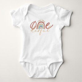 ボーホーレインボー - リトルミスワンダフル ベビーボディスーツ