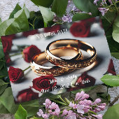 ボーホーレッド装飾花ウェディング・セーブ・ザ・デート セーブザデート