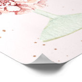 ボーホーローズゴールド メッセージ ブライダルシャワー ウェルカム ポスター (角)