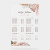 ボーホーローズ料金表 アクリルサイン (正面)