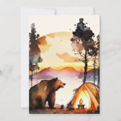 ボーホーワン ハッピーキャンパー 1歳の誕生日パーティー 招待状 (裏面)