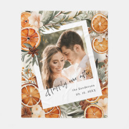 ボーホー冬の休日の後に幸せに結婚なる フリースブランケット