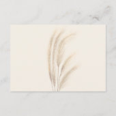 ボーホー夏のパンパスグラス水彩ウェルカムボード エンクロージャーカード (裏面)