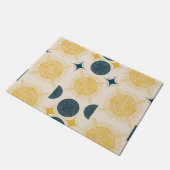 ボーホー天日月文様 ドアマット (アングル)