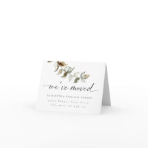 ボーホー引越しのお知らせ ミニマル スクリプト エレガント