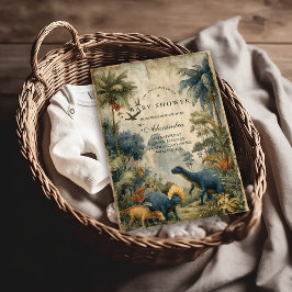 ボーホー恐竜ベイビーシャワー 招待状