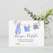 ボーホー服おむつくじ ベビーシャワー カード (スタンド正面)