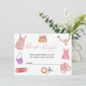 ボーホー服 おむつくじ ベビーシャワーのカード 招待状 (スタンド正面)