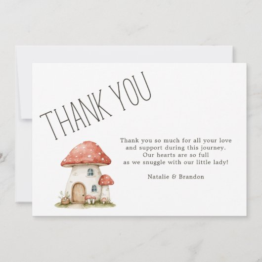 ボーホー森林の動物たちのかわいい写真ベイビー発表 招待状 (裏面)