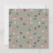 ボーホー森林の動物たち フォレスト ベイビー シャワー 招待状 (裏面)