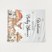 ボーホー森林の動物たち ベビーシャワーの歓迎 タペストリー (正面(横))