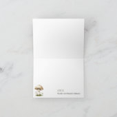 ボーホー森林の動物たち ベビーシャワー サンキューカード (内部)